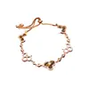 Pulsera Ajustable Hueca de Flor Electrochapada en Oro Real de 18K Vintage Lujo Ligero Versátil Joyería de Nicho