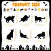Paquete de 6 tarjetas de Halloween 2025 para patio, con gatos negros y temática de Halloween.