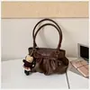 Bolsa de Ombro Única Plissada Estilo Coreano 2026 Nova Versátil Fashionável Doce Bolsa Saco Bolsa de Mão de Nicho de Alta Qualidade