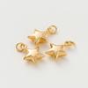 Pingente Estrela de Cinco Pontas Dourada Cobre 14K Galvanoplastia Cor Duradoura Ouro Real Acessórios para Joias DIY Pingente Grosso Nicho