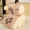 Manta Gruesa de Forro Polar con Diseño de Copos de Nieve para Dormitorios Estudiantiles, Colcha de Invierno Cálida de Lana de Cordero con Forro de Forro Polar, Núcleo de Colcha Antiestático al por Mayor