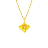 Popular collar con colgante de flor cepillada en relieve, bañado en oro, para mujer, cadena de clavícula de pétalos de estilo francés de alta gama, nuevo