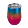 Taza para Huevo Transfronteriza de 12 oz con Aislamiento de Doble Capa de Acero Inoxidable 304, Copa de Vino en Forma de U, Taza Portátil con Forma de Huevo, Venta al por Mayor