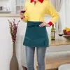 Ropa de Trabajo, Mandil de Media Cintura, Mandil de Media Cintura para Mesero, Mandil de Trabajo para Cafetería y Casa de Té con Bolsillos, Pequeño Catering, Sin Mangas