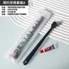 Escova de Dentes Descartável de Luxo para Hotel com Kit de Pasta de Dente, Embalagem de Papel de Cana-de-Açúcar Ecológica, Cerdas Macias, Cabeça Larga