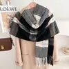 Bufanda de Cachemir Sintético a Cuadros Clásicos para Mujer, Moda de Invierno Versátil, Bufanda Fina Cálida para el Cuello y Chal Exterior