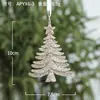 Decoraciones de Navidad, colgantes de plástico con purpurina, juego de pequeños adornos de ángel para árbol de Navidad, pequeños accesorios