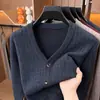 Nueva Colección Otoño/Invierno [En Stock] Cárdigan de Cuello V Engrosado Ultra Suave Anti-Pilling para Papá
