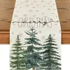 Corredor de mesa natalino popular da TEMU, toalha de mesa de árvore de Natal de inverno, pano de decoração de mesa de jantar de Natal, corredores de mesa feitos sob medida no atacado
