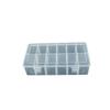 Caja de Almacenamiento de Accesorios de Pesca de Plástico Transparente Desmontable de 12 Compartimentos Grandes, Caja para Clasificación y Empaque de Muestras de Piezas de Herramientas de Ferretería