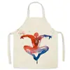 Delantal con estampado de superhéroes Marvel Superman Iron Man Batman adulto niños bata de limpieza ventas directas de fábrica