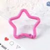 Fivela de Mola Estrela de Cinco Pontas Colorida Liga Joias Acessórios para Chaveiro DIY Pingente Versátil Acessórios de Argola Aberta Venda por Atacado
