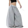 Calça de moletom esportiva com retalhos listrados para mulheres e homens, calça de dança larga e solta para o outono, calça versátil e que afina, de comprimento total
