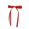 Pasador de Cinta Multicolor de Poliéster-Algodón de 2.5 cm con Moño, Pinza de Pato Doble Cinta Elegante, Dulce, Lindo y Elegante