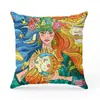 Funda de Almohada Cuadrada Mandala Tótem para Dormitorio Sala de Estar Respaldo de Sofá Funda para Almohada de Siesta (Núcleo No Incluido)
