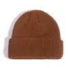 Sombrero de Piel de Melón Otoño e Invierno Estilo Coreano Sombrero de Calle para Propietario Sombrero de Punto Cálido Sombrero Versátil para el Frío Hilo Grueso Sombrero de Lana Tejido Acrílico