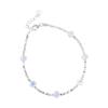 Pulsera de plata de ley 925 con cristales irregulares de colores rotos, hecha a mano, con personalidad moderna, B3212