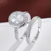 Mais vendido do AliExpress: Conjunto de anéis de duas peças com zircônia em formato de cogumelo, conjunto de anéis simples e versátil em cobre puro estilo floresta, atacado de joias