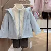 Chaqueta cortavientos acolchada para niña, diseño 2 en 1, nueva colección otoño/invierno 2026, prenda exterior impermeable y cortavientos para niños