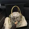 Bolso Cubo de Lentejuelas Portátil Transfronterizo para Mujer 2025 Nueva Moda Versátil Bolso de Hombro Gran Capacidad Bolso Cruzado
