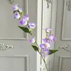 Sino de Vento Artificial de 2 Galhos Flor Hotel Decoração Casamento Lírio-do-vale Flor Artificial Decoração Corredor de Casamento Arranjo de Flores Decoração de Arranjo de Flores