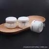 Pote de creme de 40g com aro prateado, frasco de cera para cabelo de 40ML, frasco dispensador de máscara capilar, frasco de boca larga com aro prateado, recipiente de amostra de creme