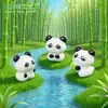 Miniaturas Fofas de Panda para Micro Paisagens, Acessórios de Decoração DIY para Jardim, Enfeites para Carro e Mesa