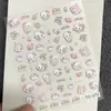 Lindos Pegatinas de Arte para Uñas de Dibujos Animados Gato Kt Repujadas Hellokitty Hello Kitty Manual DIY Pegatinas Decorativas para Uñas Ccd