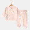 Roupinhas para Recém-Nascido 0-3 Meses Algodão Puro Estilo Primavera e Outono Roupa Íntima para Bebê Roupinha Estilo Monge para Bebê Pijama Tecido Escovado para Recém-Nascido