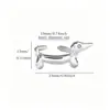 Anillo Abierto de Acero Inoxidable Plateado Europeo y Americano Flor Sol Corazón Animal Hueco Anillo de Acero de Titanio Joyería de Mano de Moda de Nicho