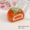 Acessórios de Resina DIY Desenho Animado Joias Persimmon Estéreo Cola de Creme Grampo de Cabelo Capa de Celular Fivela de Sapato Pingente de Chaveiro com