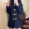 Otoño 2024 Uniforme JK Estilo Universitario Abrigo Duffle Abrigo Mujer Estilo Japonés Original Engrosado Longitud Media Acolchado Lana