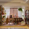 Escritorio de Madera Maciza Mesa de Estudio para Estudiantes en Casa Estantería Integrada Mesa Larga para Sala de Estar Banco de Trabajo Mesa de Computadora Retráctil