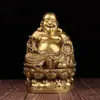 Adornos de Buda Maitreya de Latón Buda Sentado en Loto Buda Panzudo Buda Riendo Buda Ruyi Decoraciones para Oficina Tienda Hogar Sala de Estar