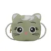 Bolsa Pequeña Infantil 2026 Nueva Bolsa Cruzada de Hombro de Gato de Dibujos Animados Lindo Accesorio de Moda Billetera para Monedas