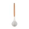 Utensilios de Cocina de Madera de Haya y Silicona: Cuchara para sopa, Espátula, Espátula ranurada, Cuchara ranurada con agujero para colgar y cubo de almacenamiento, Antideslizante y antiadherente para cocinar en la cocina