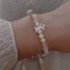 Pulsera de cuentas con forma de cachorro de estrella de mar, dulce y fresca, con temperamento femenino, pulsera de nicho, linda pulsera de flores de gato de dibujos animados, venta al por mayor