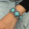 Pulsera elástica de ojo de caballo de resina con incrustaciones retro personalizada de venta caliente transfronteriza, pulsera simple de moda, joyería de tendencia