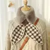 Bufanda de Invierno para Mujer Color Sólido Joker Bufanda Pequeña Bufanda Cruzada Bufanda Tejida Cuello Falso Bufanda Triangular Bufanda de Lana Coreana