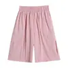 Shorts Curtos de Seda Gelada Plus Size para Mulheres, Novo Estilo Popular do Verão de 2026, Calças Largas Casuais de Cintura Média, Estilo Japonês Solto