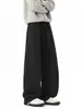 Pantalones deportivos de chándal anchos de retazos de moda para hombre, estilo callejero americano, para primavera y otoño, pantalones casuales rectos de color liso de moda