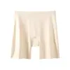 Shorts de Seguridad Sin Costuras Anti-Exposición para Mujer, Pantalones Finos de Capa Base de Cintura Media que no se Enrollan, Bóxer de Seda Helada Dos en Uno, Ropa Interior para Mujer
