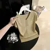 Camiseta de Color Sólido Estilo Coreano Lujo Ligero Suave Cuello en V Manga Corta para Mujer 2026 Primavera/Verano Nuevo Holgado Adelgazante Elegante Versátil