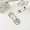 Meias Femininas de Verão Finas de Algodão com Bolinhas, Antiderrapantes, Respiráveis, Baixo Corte, Meias Invisíveis Cinzas