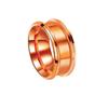 Anéis Europeus e Americanos Simples Masculino com Sulco Duplo Chanfrado 8mm Anel Masculino Moderno de Aço Titânio Anel Masculino de Aço Bruto