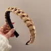 Faixa de Cabelo Trançada Torcida Estilo Maillard Outono e Inverno para Mulheres 2025 Nova Topo Craniano Facial Lavagem Anti-Derrapante Pressão do Cabelo Faixa de Cabeça Acessórios de Cabelo