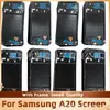 Adecuado para Pantalla LCD de Pantalla de Teléfono Móvil Samsung A20 con Marco Reparación de Pantalla