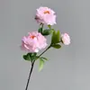 3 Cabeças de Flores de Peônia Artificiais de Alta Qualidade, Decorações para Sala de Estar, Buquês, Flores de Peônia Estilo Chinês Novas, Flores Artificiais