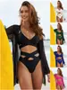 2025 Amazon TEMU Nuevo Traje de Baño Deportivo con Almohadilla en el Pecho Mujer Dividido Sexy Bikini Transfronterizo