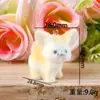 Nuevo Resina Flocada Creativo Lindo Artificial Pequeño Corgi Oso de Peluche Coche Llavero Bolsa Decoración Colgante DIY